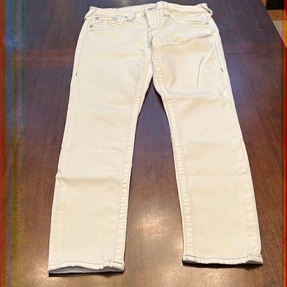 True Religion Denim - True Religion Super Skinny Ankle Optic White Gray Anvl SN size 29 NWT